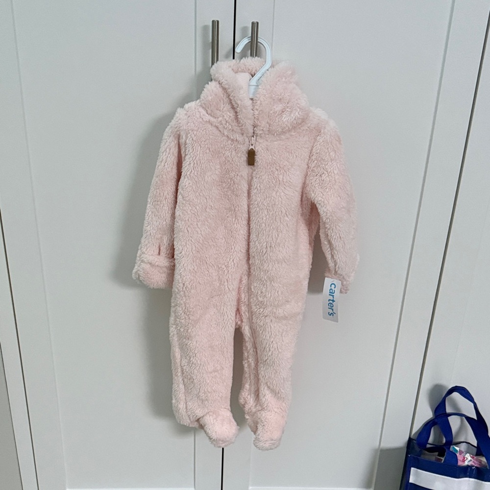 Carter's Soft Pink Fleece Footie
